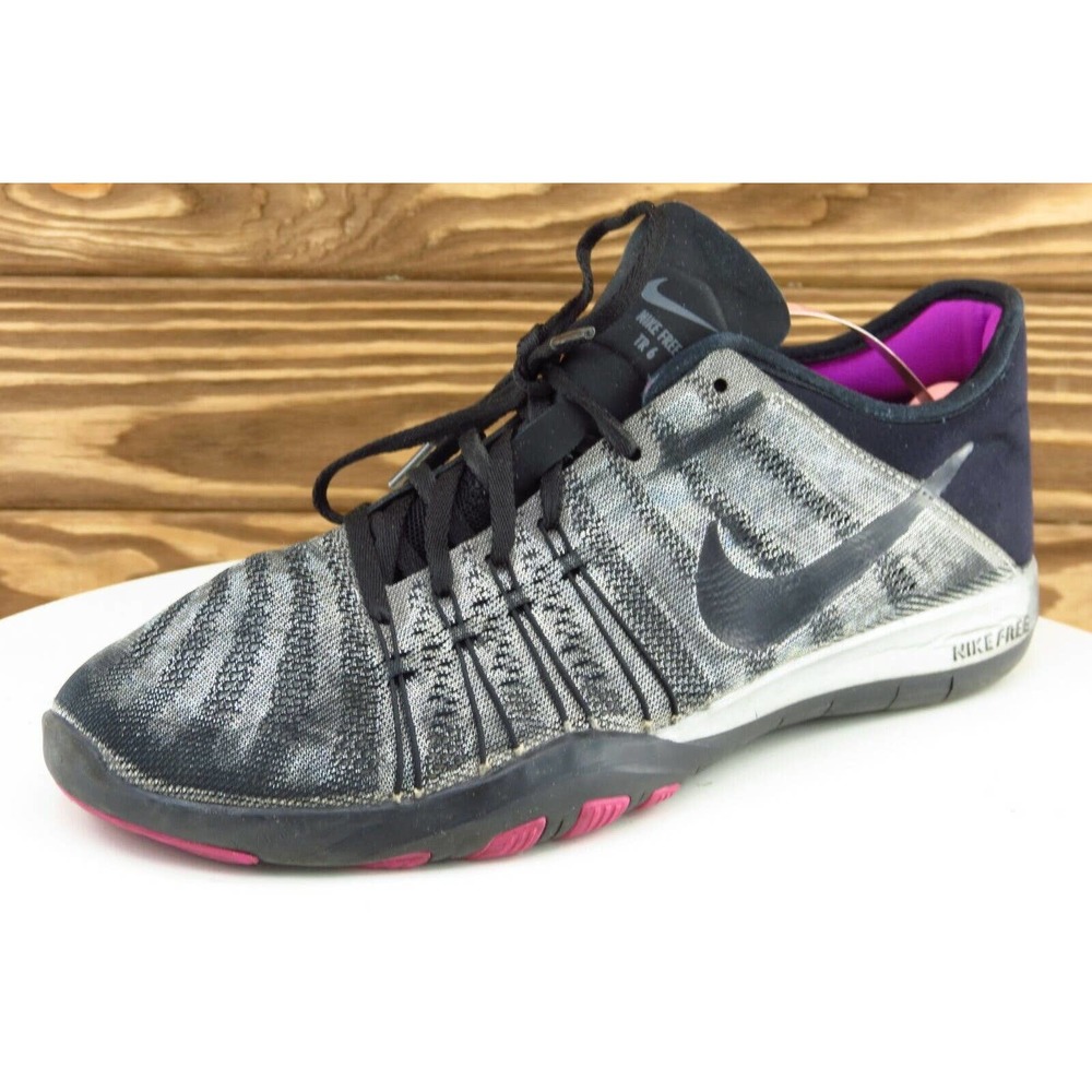 Nike Free Tr 6 Size 8.5 M Black Lace Up‎ Running Fabric Women Shoe 849805002